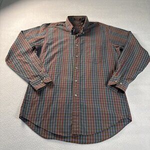 Chaps Ralph Lauren Spirited Tradition Med Men's Button Down‎ Plaid Shirt
